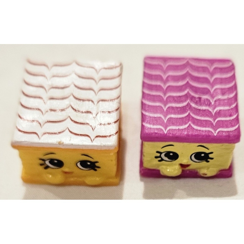 Shopkins Season 3 Milk Slice Lot of 2 Pink‎ White Loose Figures Moose Toys